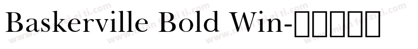 Baskerville Bold Win字体转换